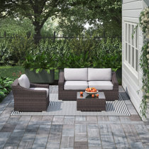 Cotswald 4 piece rattan sectional new arrivals